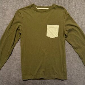 Original Use Olive Long Sleeve Tee with Pocket